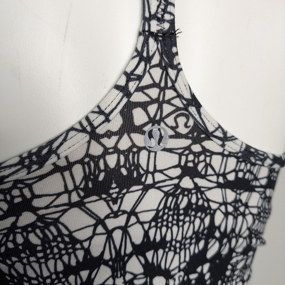 Lululemon black white Power Y athletic exercise workout tank top 6 - Picture 4 of 8